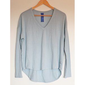 Light Blue Burrow V-neck Long Sleeved Top NWOT